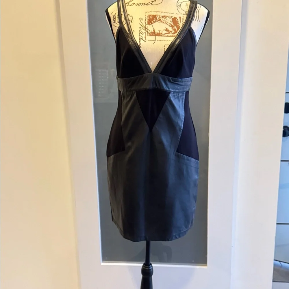 Tart Collections Black Faux Leather Dress - Picture 2 of 6